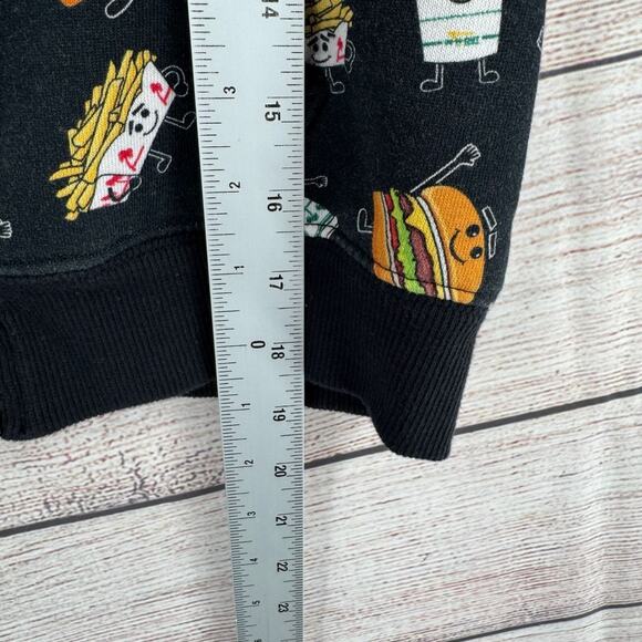 In N Out Double Double Fries Drink Print Full Zip Hoodie Youth Medium Black - Picture 10 of 10